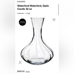 Waterford Optic carafe